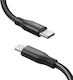 Linq Магнитен Автоматично Навиващ USB-C Мъжки Към Lightning Кабел PD 35W 4A 1.2M Черен