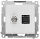 Simon 55 Type F+rj45 Cat.6 Antenna Jack Module Light Grey Matt Tasfrj45.01/114