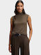 Women's Sleeveless Wool Sweater Light Brown
