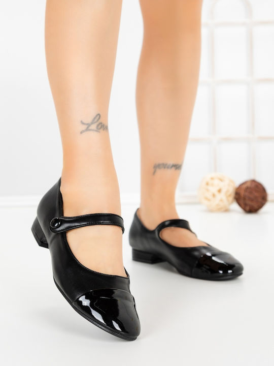 Kalapod Pantofi cu toc cu Toc Gros Jos Negre