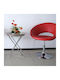 Masă Laterală Rotundă Metalică Argintie M53xL53xÎ51cm