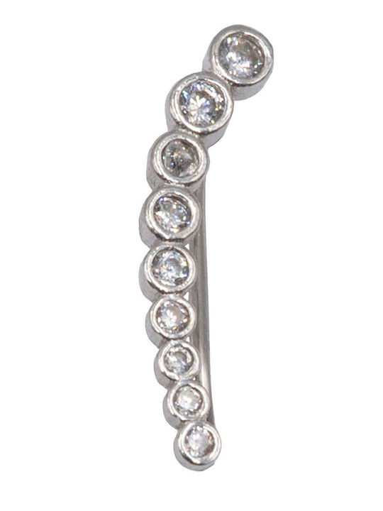 Poco Loco Ohrringe Ear Climbers aus Silber mit Steinen