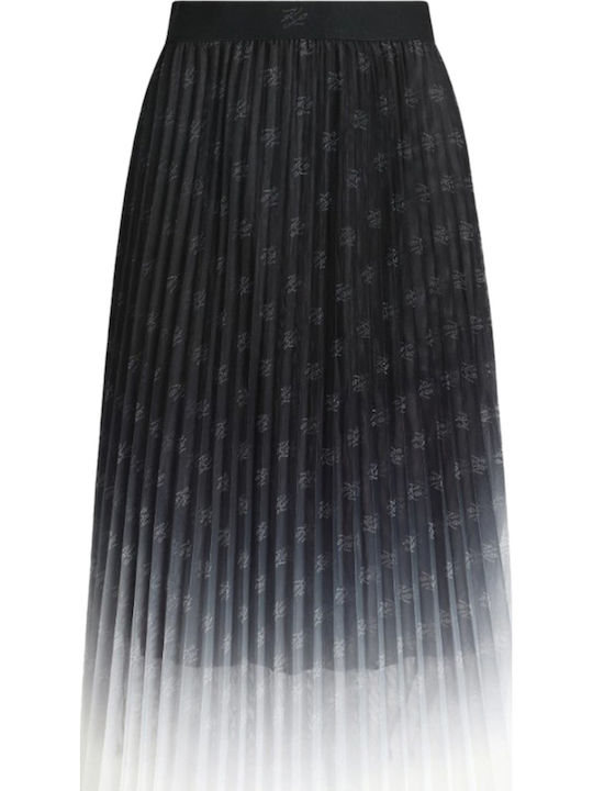 Karl Lagerfeld Πλισέ Φούστα Black-white