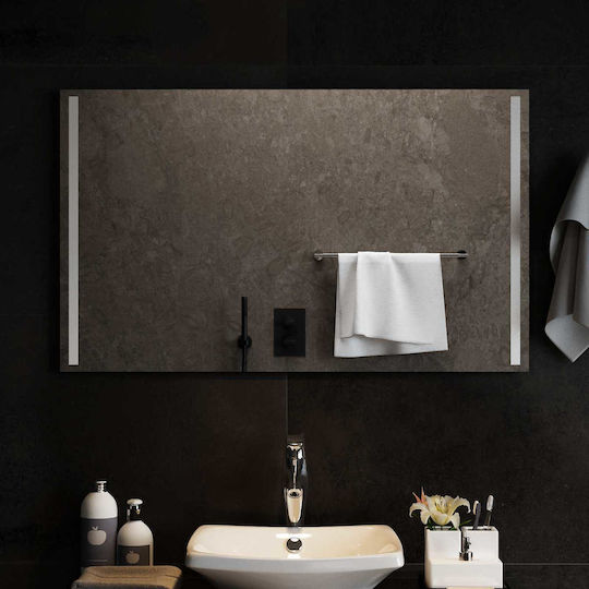 vidaXL Badezimmerspiegel Led 100x60cm Transparent