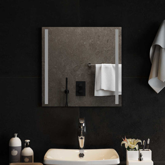 vidaXL Bathroom Mirror Led 50x50cm Transparent