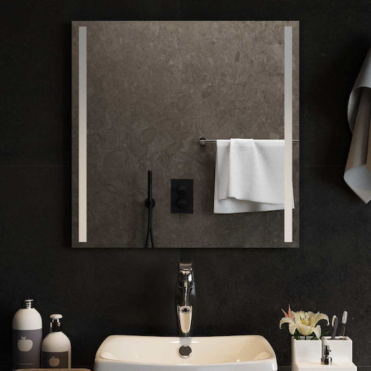 vidaXL Badezimmerspiegel Led 60x60cm Transparent