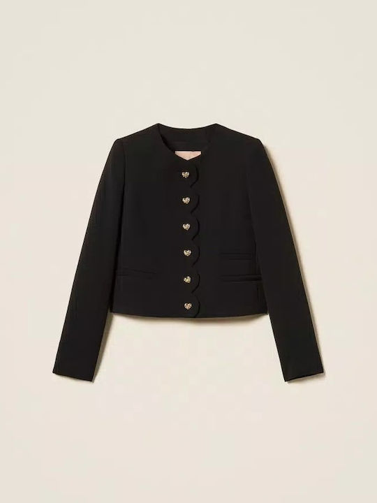 Twinset Sacou Dama Negru Twinset Sacou Dama Negru