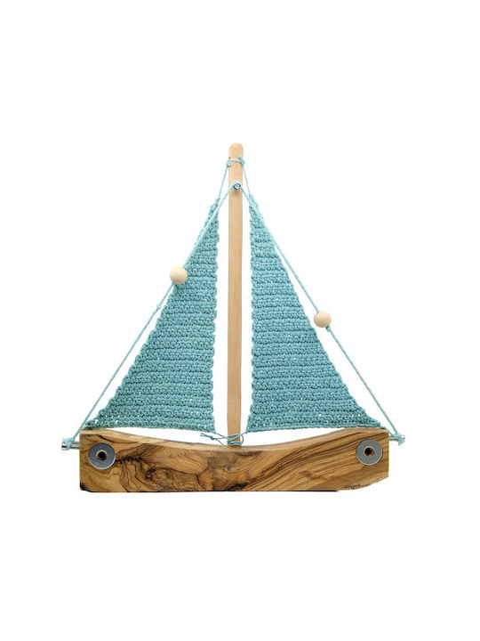 Piteros Boat Wooden Olive Knitted Canvas A07 Veramane 35x30x4/550g