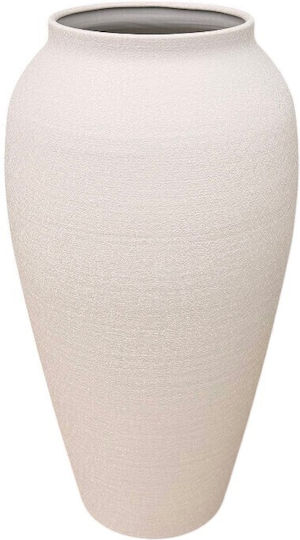 Metallic Beige Vase 12xH35cm