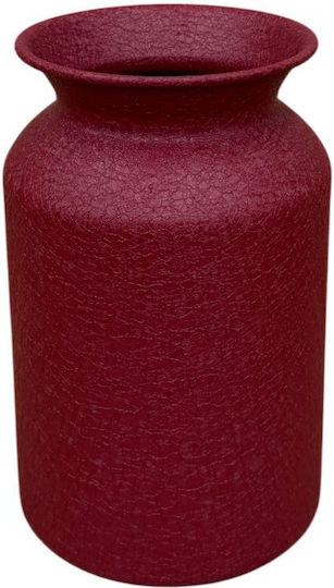 Dekorative Metallische Vase Rote 10.5xH19cm