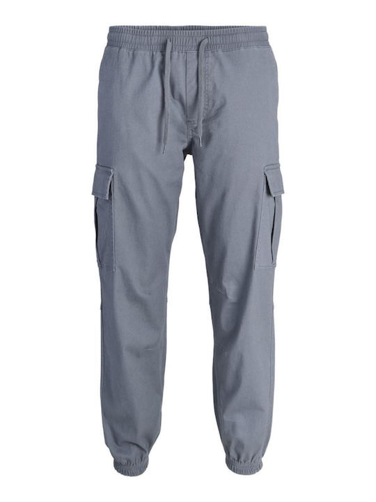 Jack & Jones Παντελόνι Cargo Ελαστικό Γκρι