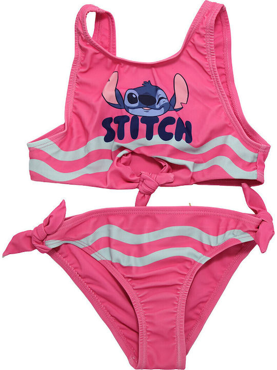 Disney Lilo & Stitch Kids Bikini Swimwear Bright Pink