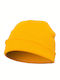 Beanie Unisex Beanie Knitted in Gold Colour