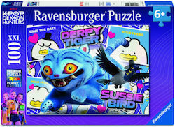 Kids Puzzle K-POP Demon Hunters Derpy Tiger and Sussie Bird XXL for 6+ Years 100 Pieces Ravensburger