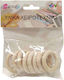 Wooden Rings 8 Pieces 3cm Brown