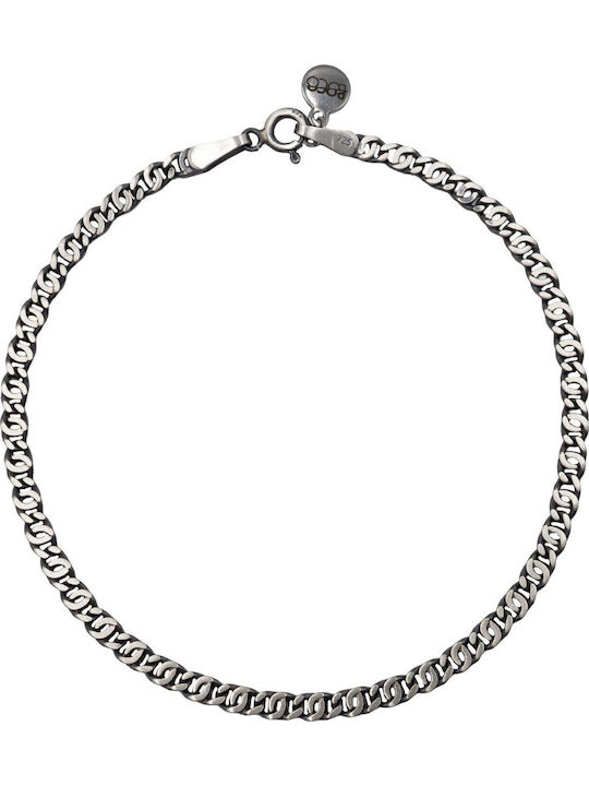 Poco Loco Damen Armband Kette mit Byzantinischem Design aus Silber 21cm