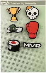 Διακοσμητικα Velcro Polo Pins Patches 4 Τεμαχια 917006 Pin1