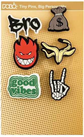 Decorative Velcro Polo Pins Patches 4 Pieces 917006 Pin2