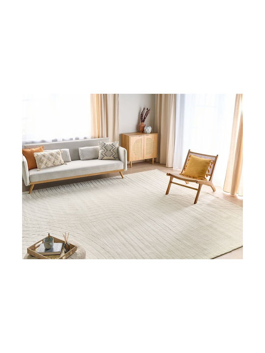 Beliani Covor Rectangular Din Lână Bej 300x400cm