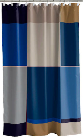 Södahl Fabric Shower Curtain 180x220cm Blue