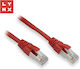Lynx U/UTP Cat.5e (Gigabit) Καλώδιο Δικτύου Ethernet 0.1m Κόκκινο 10τμχ