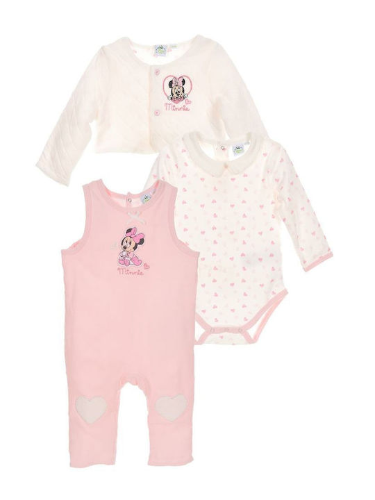 Disney Minnie Set Bodysuit with Pants Pink 3 Pieces