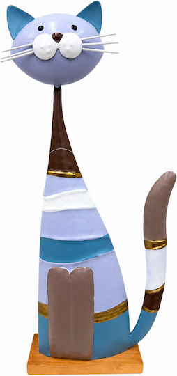 Figurină Decorativă Pisică Din Metal 15.5x6.5x38cm
