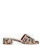 Damen Sandalen Aus Leder Beigen