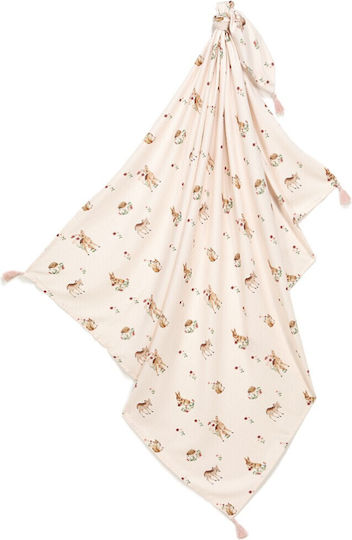 La Millou Nursery Swaddling Blanket Bamboo Ecru 100x120cm