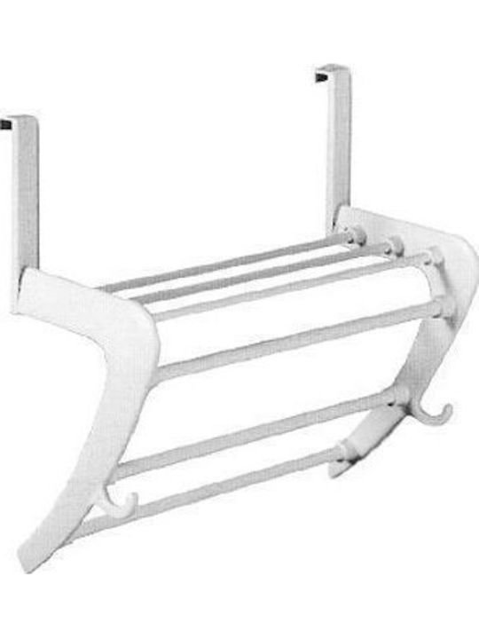 Folding Wall Clothes Drying Rack for Balcony Plastic 59x19cm