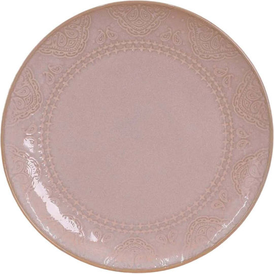 Domoletti Shallow Pink Serving Plate with Diameter 26.6cm