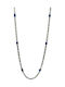 Poco Loco Byzantinisches Halskette mit Silberschutzamulett mit Zirkon in Blau