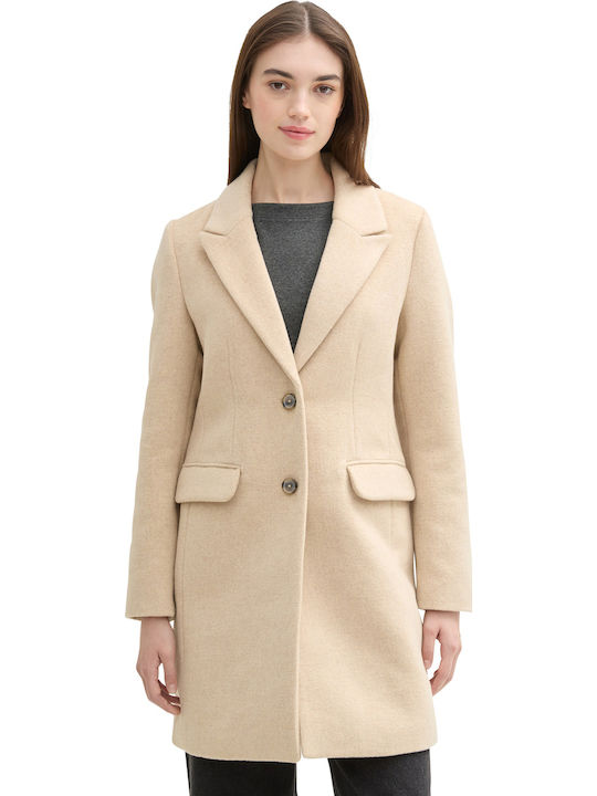 Tom Tailor Women's Light Camel Melange Coat