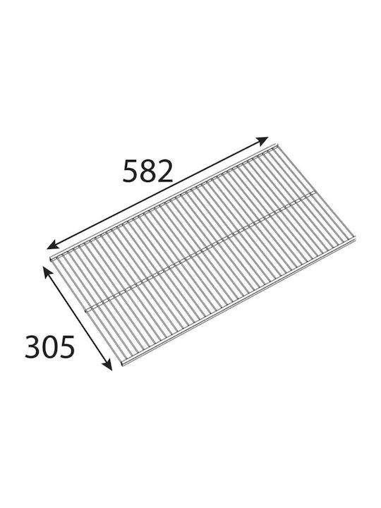 Raft de Dulap Rectangular din Metal Antracit 58.2x30.5cm