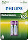 Philips Επαναφορτιζόμενες Μπαταρίες AAA Ni-MH 800mAh 2τμχ