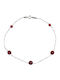 Poco Loco Silver Red Anklet