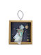 Synchronia Hanging Heart Lucky Charm Turquoise Metal 18x18cm
