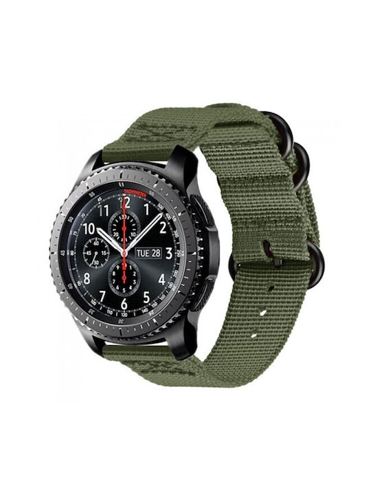 Nylon Canvas Woven Λουράκι 3 Rings Huawei Watch Gt 6 6 Pro 22mm Army Green