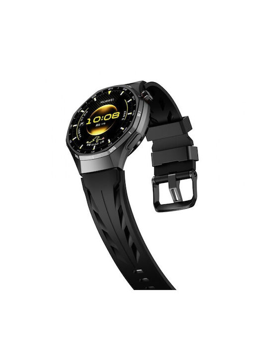 Кайишка Silicone Groove Design Amazfit Bip 6 46mm 22mm Черна