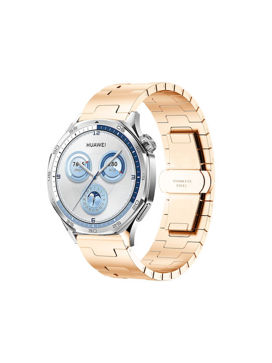 Huawei GT4 46mm GT5 46mm GT5 Pro 22mm H Shape Butterfly Clasp Stainless Steel Rose Gold Huawei GT4 46mm GT5 46mm GT5 Pro 22mm H Shape Butterfly Clasp Stainless Steel Rose Gold