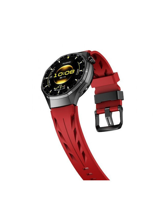 Λουράκι Silicone Groove Design Xiaomi Watch 5 47mm 22mm Red