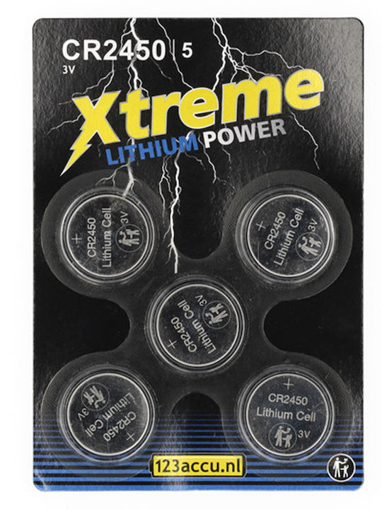 WS Xtreme Power Батерии за Часовници Литий CR2450 3V 5 Броя