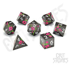 Critstones Metall Würfel Set Nachtblüte 7 Critstones Metall Würfel Set Nachtblüte 7