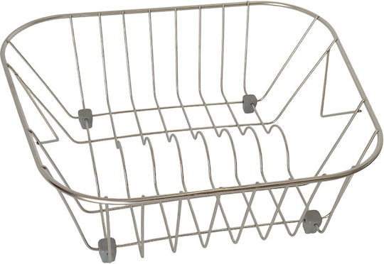 Sanitec No6 Στραγγιστήρι Γούρνας Inox Ασημί 37x32cm
