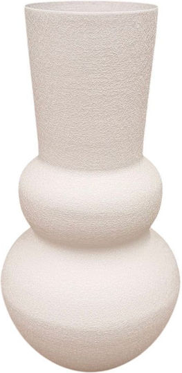 Beige Metallic Vase 10xH31cm