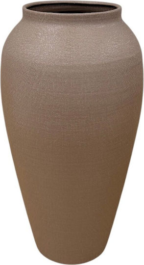 Metallic Brown Vase 12xH35cm