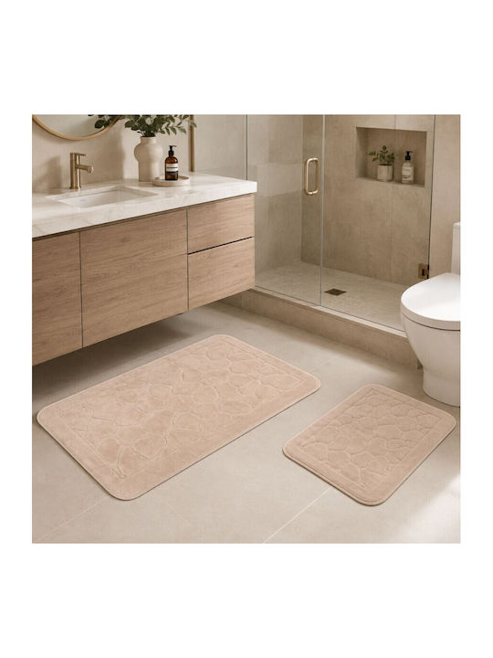 Tropik Home Set Covoare De Baie Din Bumbac LJD27746 Caffe Latte 2 Bucăți