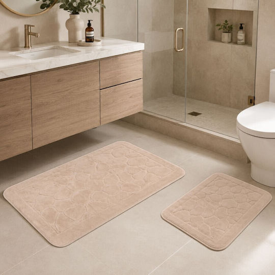 Tropik Home Set Covoare De Baie Din Bumbac LJD27746 Cappuccino 2 Bucăți
