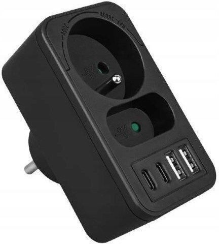 LTC Πολύπριζο με USB-A και 2 USB-C