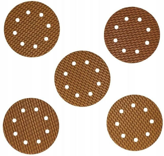 Dedra Φύλλο Λείανσης Έκκεντρου Τριβείου 180x180mm Σετ 5τμχ